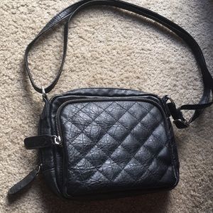 Quilted black purse crossbody or shoulder